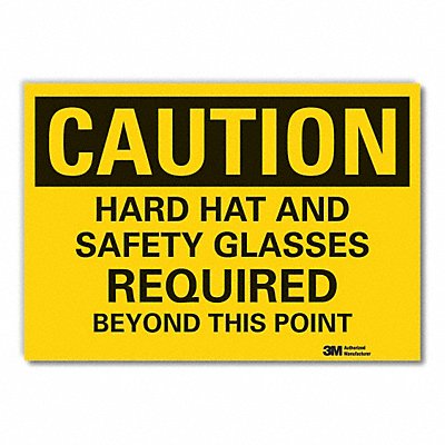 LYLE LCU30434ED10x7 Caution Sign 7in x 10in Non-PVC Polymer