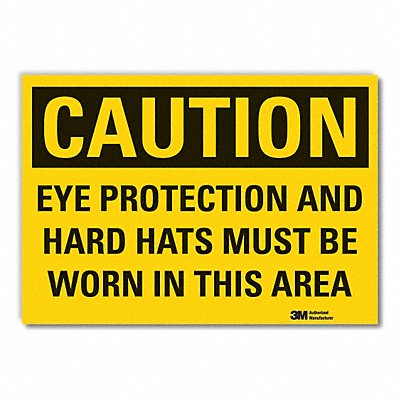 LYLE LCU30435ED10x7 Caution Sign 7in x 10in Non-PVC Polymer