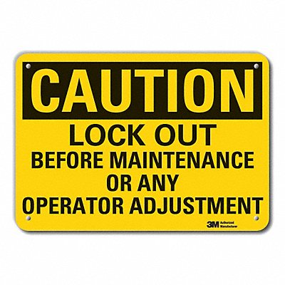 LYLE LCU30436NP10x7 Caution Sign 7 in x 10 in Plastic