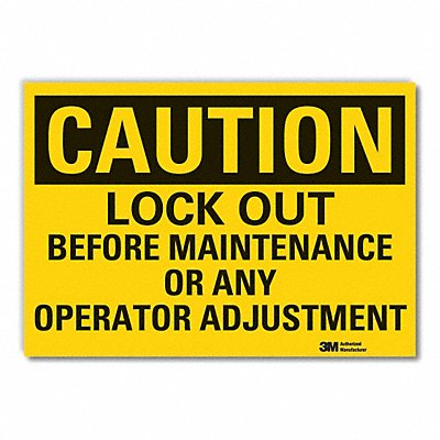 LYLE LCU30436RD7x5 Lockout Tagout Caution Reflective Label 5x7in