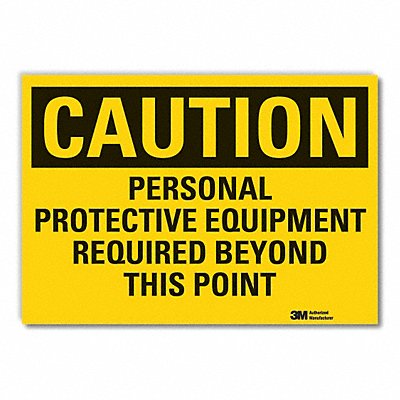 LYLE LCU30440ED10x7 Caution Sign 7inx10in Non-PVC Polymer