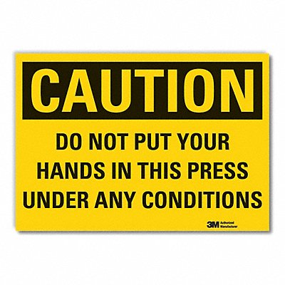 LYLE LCU30442RD5x35 Pinch Point Caution Reflective Label 3.5x5in