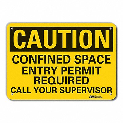 LYLE LCU30445NP10x7 Caution Sign 7 in x 10 in Plastic