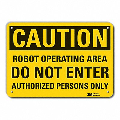 LYLE LCU30446RA10x7 Caution Sign 7 in x 10 in Aluminum