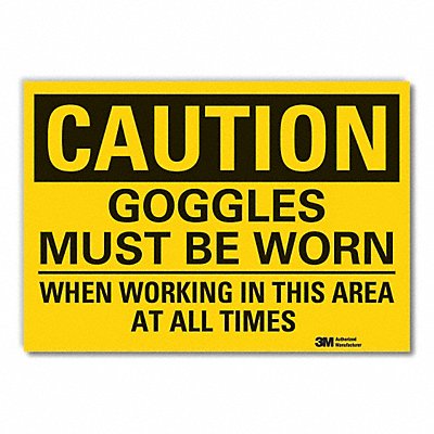 LYLE LCU30451ED14x10 Caution Sign 10inx14in Non-PVC Polymer