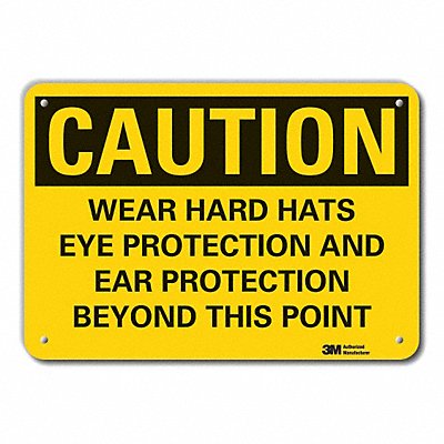 LYLE LCU30462NP10x7 Caution Sign 7 in x 10 in Plastic