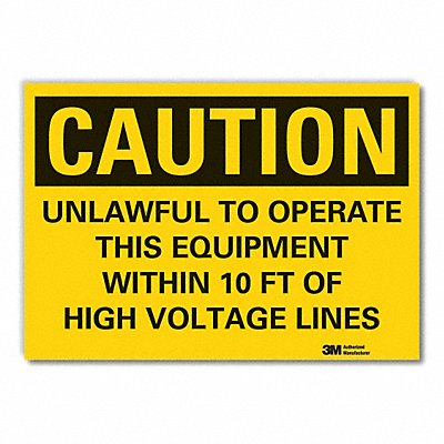 LYLE LCU30465RD7x5 K3081 High Voltage Caution Reflective Label 5inx7in
