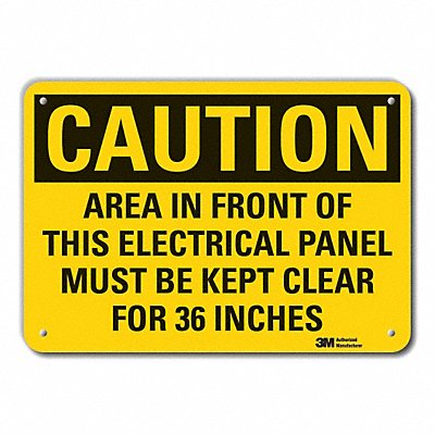 LYLE LCU30466RA10x7 Caution Sign 7 in x 10 in Aluminum