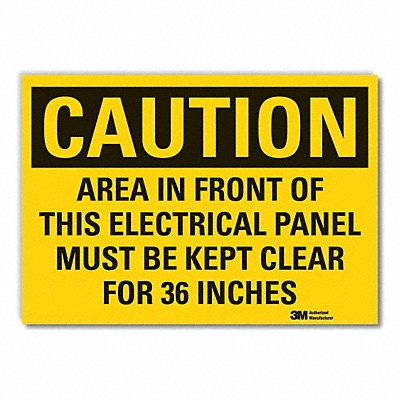 LYLE LCU30466ED14x10 Caution Sign 10inx14in Non-PVC Polymer