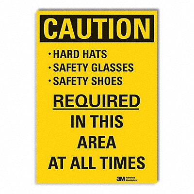 LYLE LCU30469ED10x14 Caution Sign 14inx10in Non-PVC Polymer