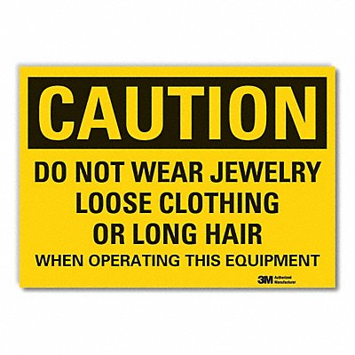 LYLE LCU30474RD5x35 Mach Operation Caut Reflective Label 3.5x5in