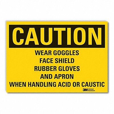 LYLE LCU30475RD14x10 Eye  Hand Caution Reflective Label 10inx14in