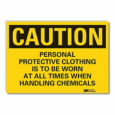 LYLE LCU30477ED14x10 Caution Sign 10inx14in Non-PVC Polymer