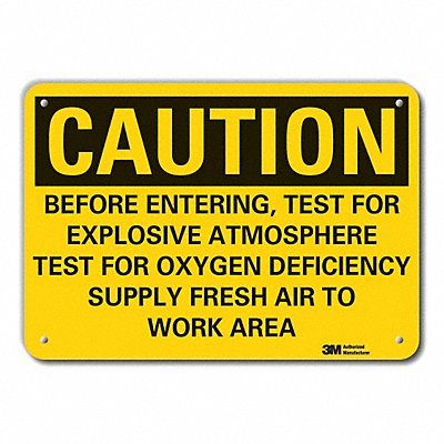 LYLE LCU30487RA14x10 Rflct Explosive Material Caution Sign 10x14in
