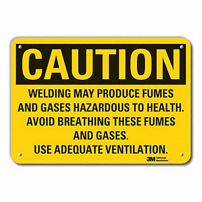 LYLE LCU30489RA10x7 Rflct Welding Hazard Caution Sign 7x10in