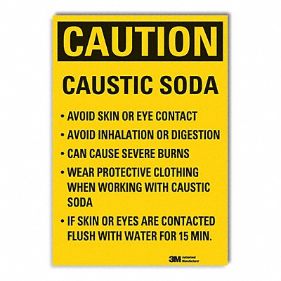 LYLE LCU30494ED10x14 Caution Sign 14inx10in Non-PVC Polymer