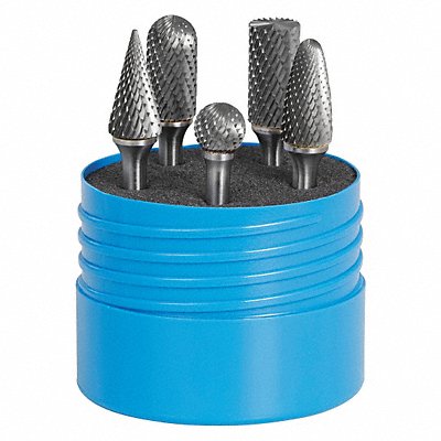 SGS PRO 18262 Carbide Burr Set Double Cut 5pcs. 1/4in.