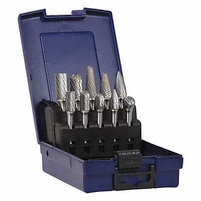 SGS PRO 18261 Carbide Burr Set 1/4 . Shank 10pcs.