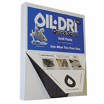 OIL-DRI L71320 Absorbent Pad Universal Grey PK20