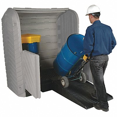 ULTRATECH 9675 Rolltop Drum Grey 74 in H 42 in W