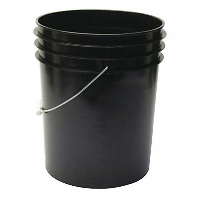 GRAINGER ROP2150BKM K7700 Pail Polyethylene Black Open Head