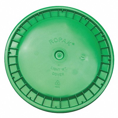 GRAINGER ROP2100CVRSNGR K4870 Plastic Pail Lid Green HDPE