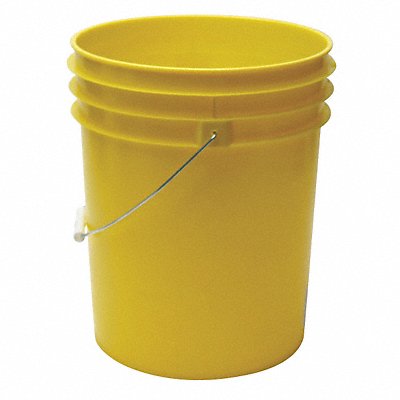GRAINGER ROP2150YM K7700 Pail Polyethylene Yellow Open Head