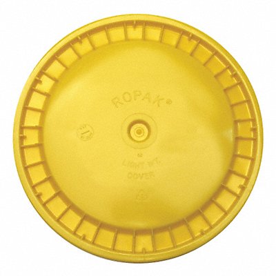 GRAINGER ROP2100CVRSNY Plastic Pail Lid Yellow HDPE