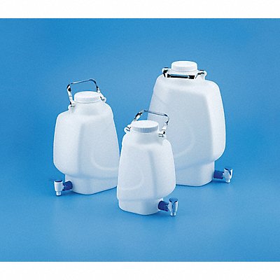 LAB SAFETY SUPPLY 49H044 Rectangular Carboy 1 L 384.17 mm H White
