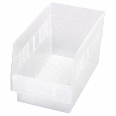 QUANTUM STORAGE SYSTEMS QSB202CL Shelf Bin Clear Polypropylene 6 in