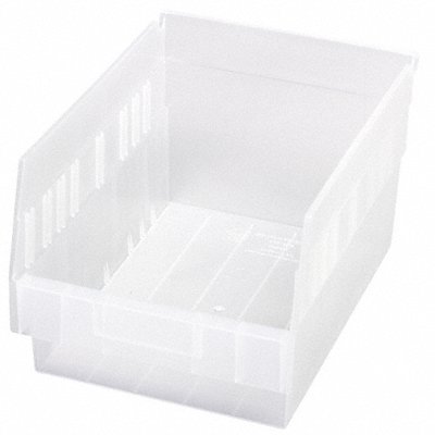 QUANTUM STORAGE SYSTEMS QSB207CL Shelf Bin Clear Polypropylene 6 in