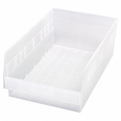 QUANTUM STORAGE SYSTEMS QSB210CL Shelf Bin Clear Polypropylene 6 in