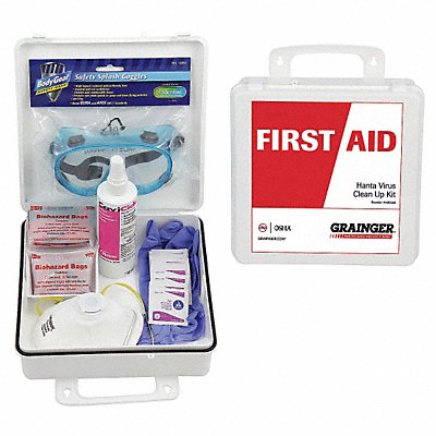 GRAINGER 54618 First Aid Kit HPS Spill Clean Up 18 pcs.