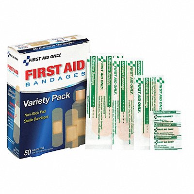 FIRST AID ONLY 90332 Strip Bandages x Plastic PK50