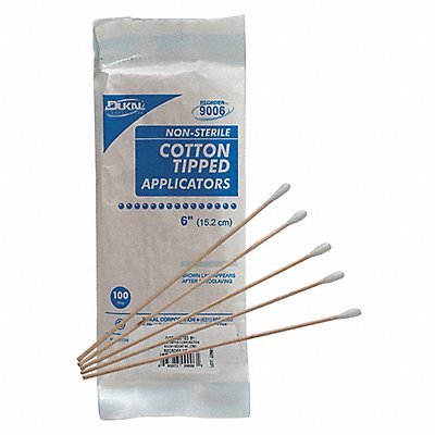FIRST AID ONLY 90933 Cotton Tip Swab Non-Sterile 6 in PK100