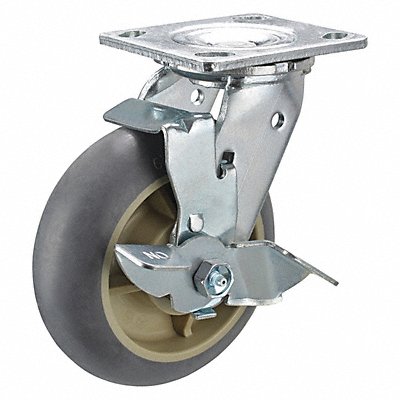 GRAINGER P21SRCP060R14H7WB Standard Plate Castor Swivel 500 lb.