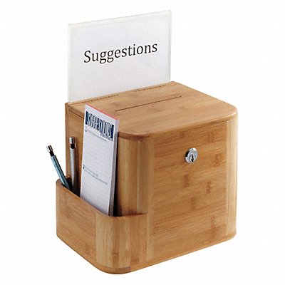 SAFCO 4237NA Bamboo Suggestion Box Natural