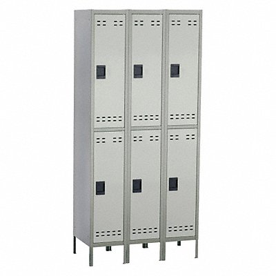 SAFCO 5526GR Wardrobe Locker 2x3Locker Grey 78 x36 x18 Assm