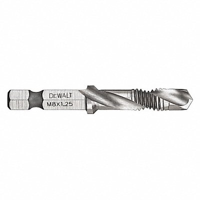 DEWALT DWADTQTR8MM125 Combination Drill/Tap M8x1.25 HSS