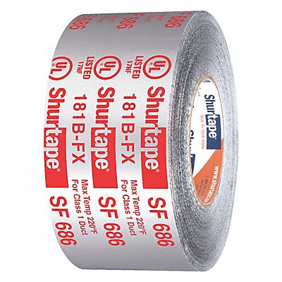 SHURTAPE SF686 Foil Tape 3 in x 33 3/8 yd Aluminum