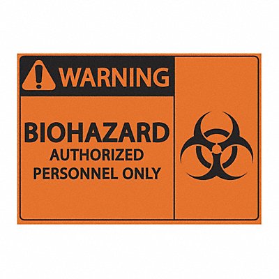 ZING 1921 Biohazard Sign 7 inx10 in Plastic