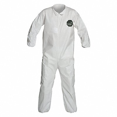 DUPONT NB125SWHMD002500 Coveralls M Wht ProShield 50 PK25