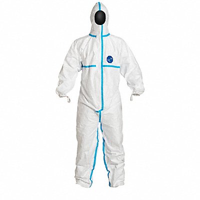 DUPONT TY198TWHSM0025PI Hooded Coveralls S Wht Tyvek(R) 600 PK25