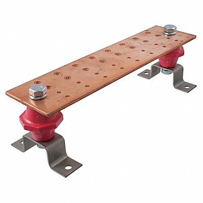 HUBBELL PREMISE WIRING HBBB14416H Busbar Copper Grounding Bar L 16in