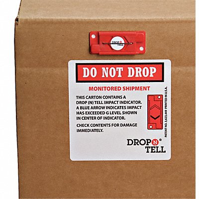 DROP N TELL DRO10025Y Damage Indicating Label Drop N Tell PK25
