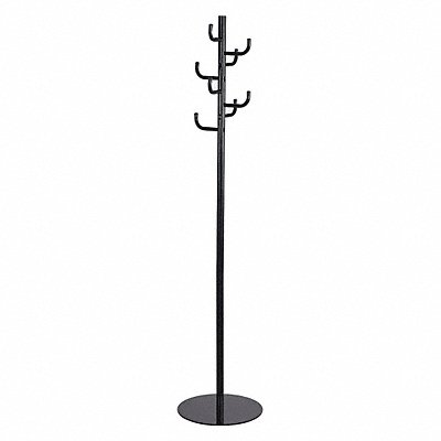 SAFCO 4241BL Coat Rack Black 69 H Stand Alone