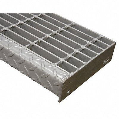GRAINGER 22188R125TRD4 Carbon Steel Stair Tread 10 15/16 x 4