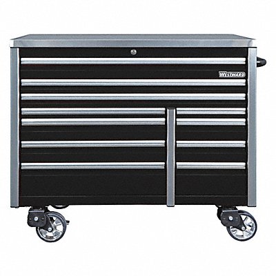 WESTWARD 49NR91 Rolling Tool Cabinet Blk Ind Prem Duty
