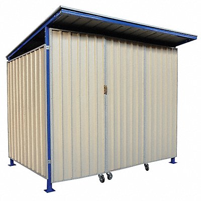 GRAINGER 49P399 Oudoor Storage Shed 8 x8 3/8 x7 5/8ft Beige