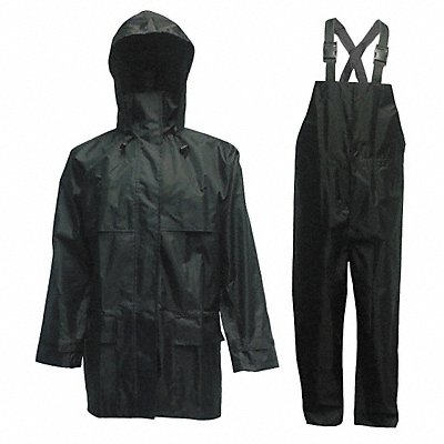 VIKING 2900BKL Rain Suit w/Jacket/Bib Unrated Black L